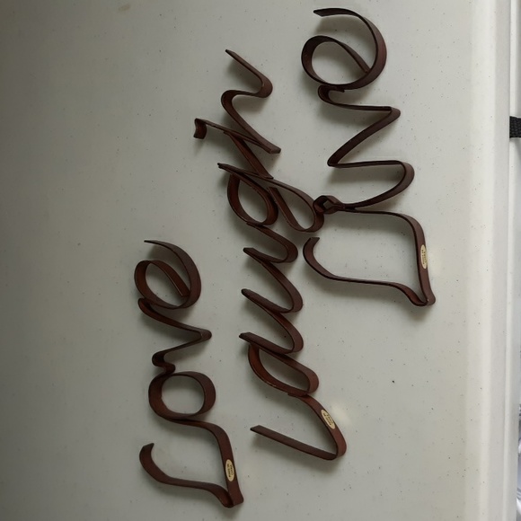 Other - LOVE LAUGH LIVE Metal Wall Decor